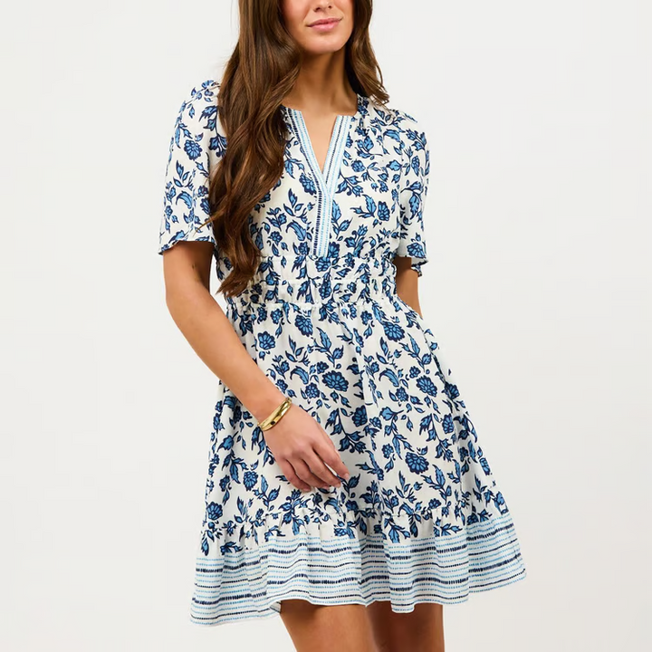 Mary Square “Tracey” Mini Ivy Script Navy