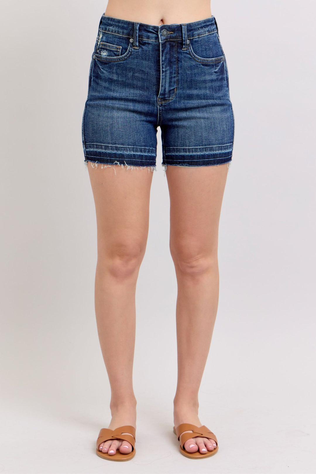 Judy Blue “Logan” Tummy Control Release Hem Short