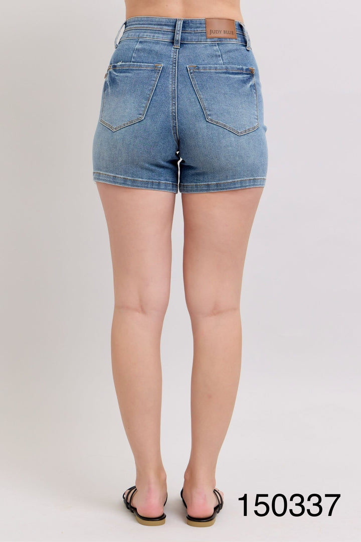Judy Blue “Macy” Cool Down Double Button Shorts