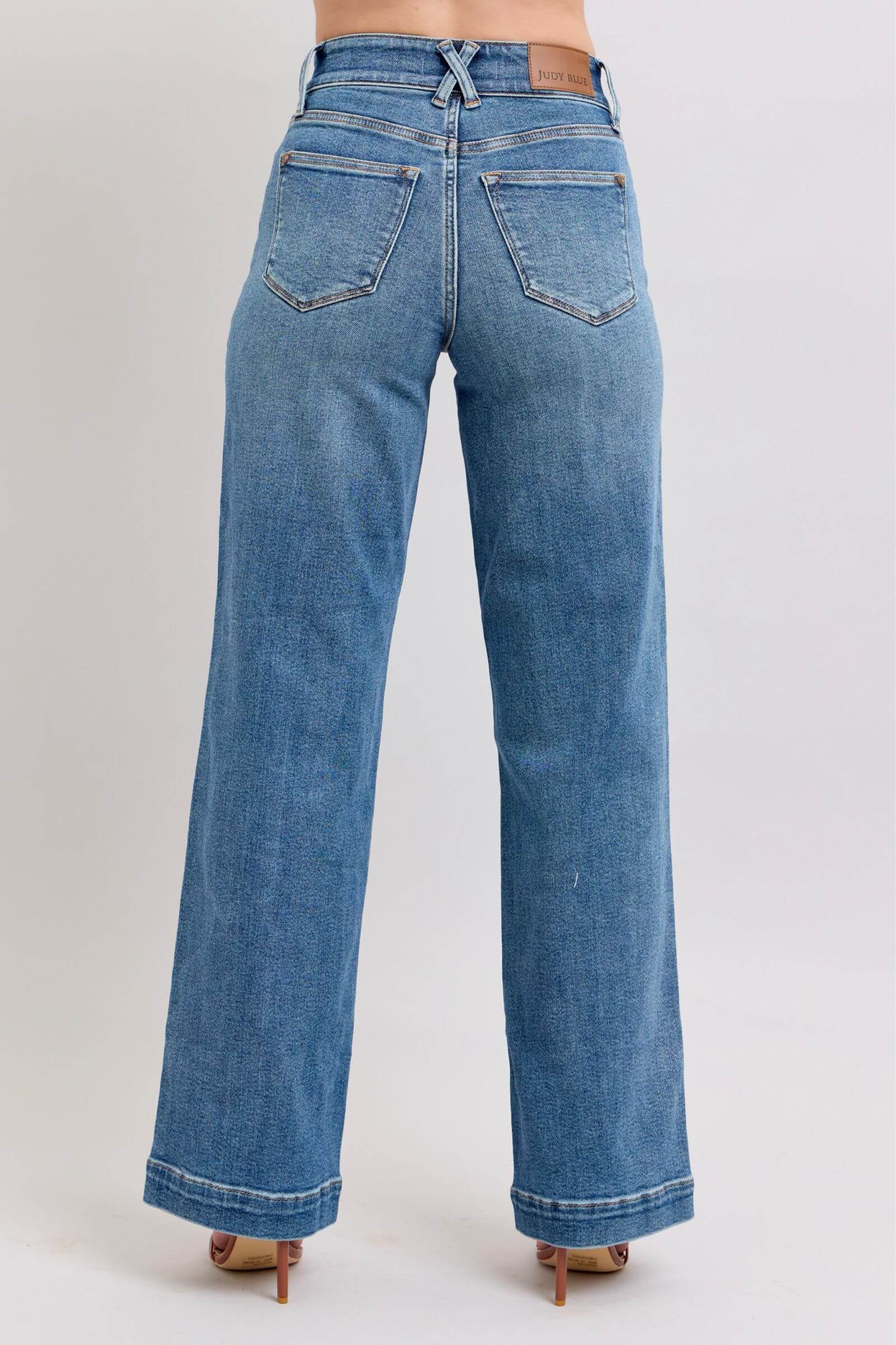 Judy Blue High Waist Wide Leg With Star Detail