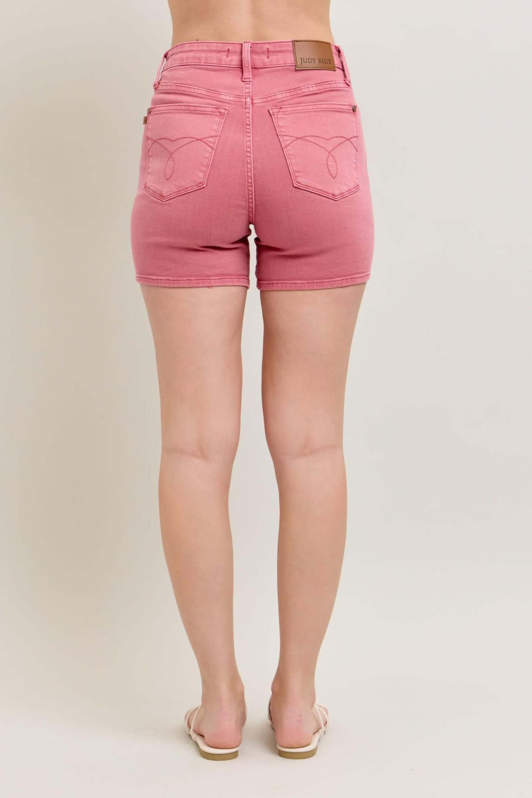 Rose High-Waist Embroidered Shorts.