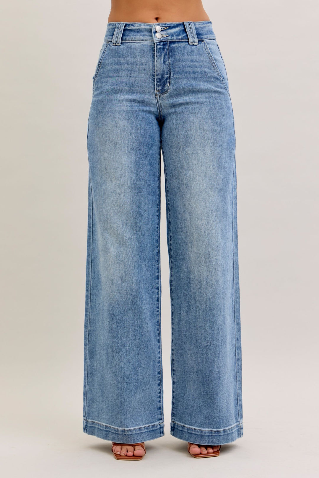 Judy Blue "Amelia" High Waist Wide Leg Trouser