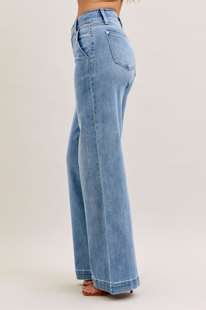 Judy Blue "Amelia" High Waist Wide Leg Trouser