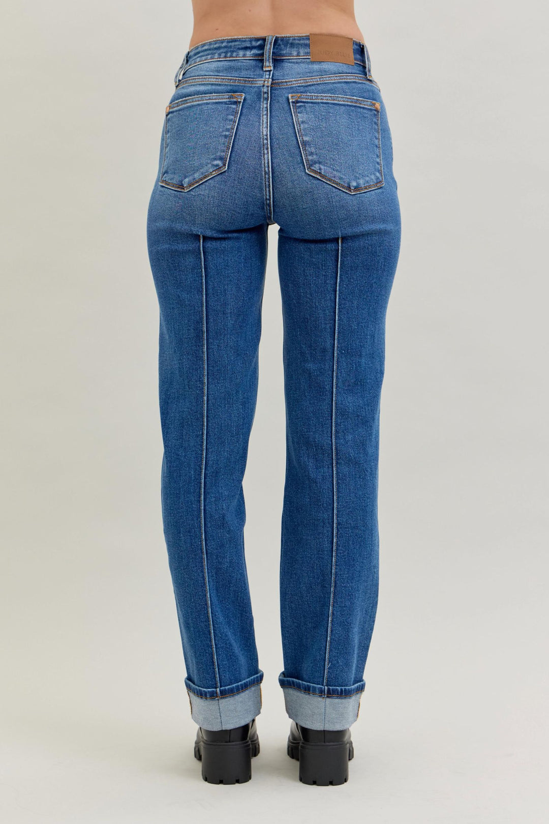 Judy Blue "Knox" HW Cuffed Straight