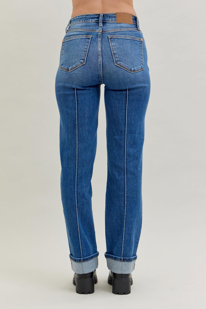 Judy Blue "Knox" HW Cuffed Straight
