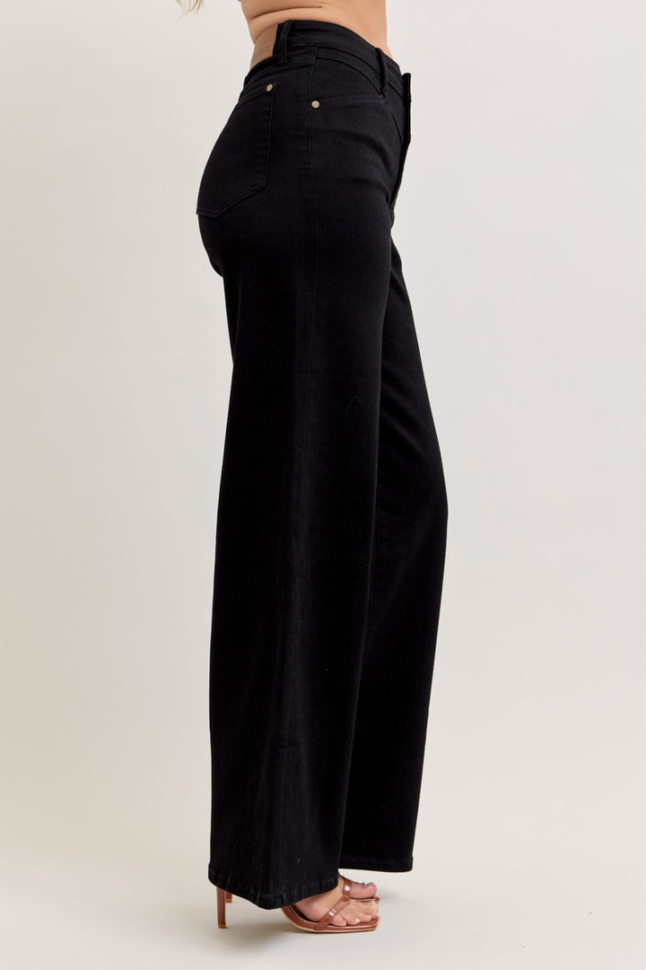 Judy Blue "Raven" High Rise Retro Wide Jean