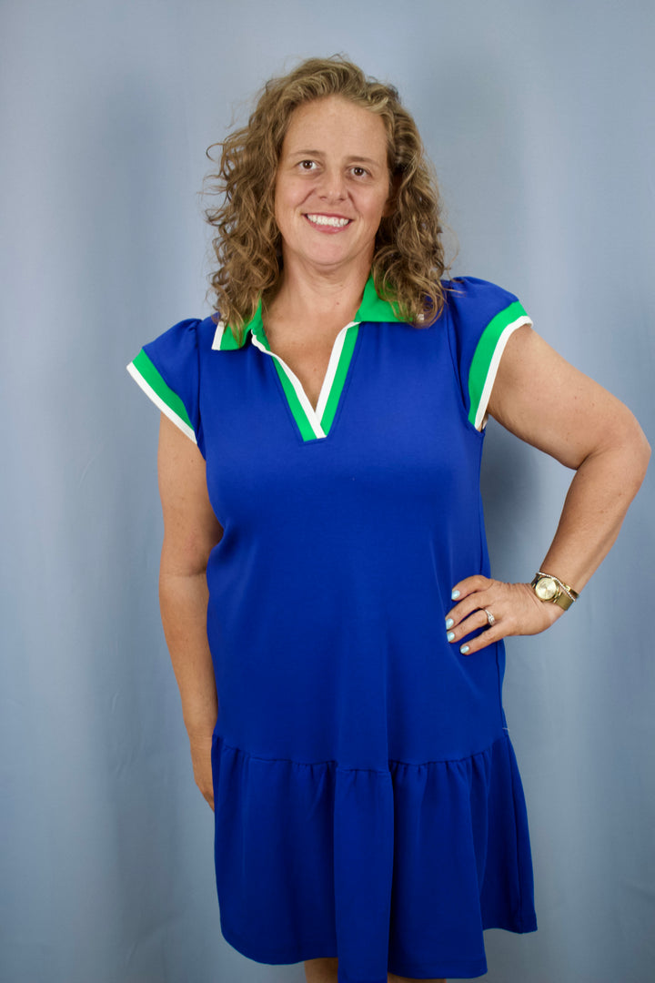 Carissa Dress-Blue