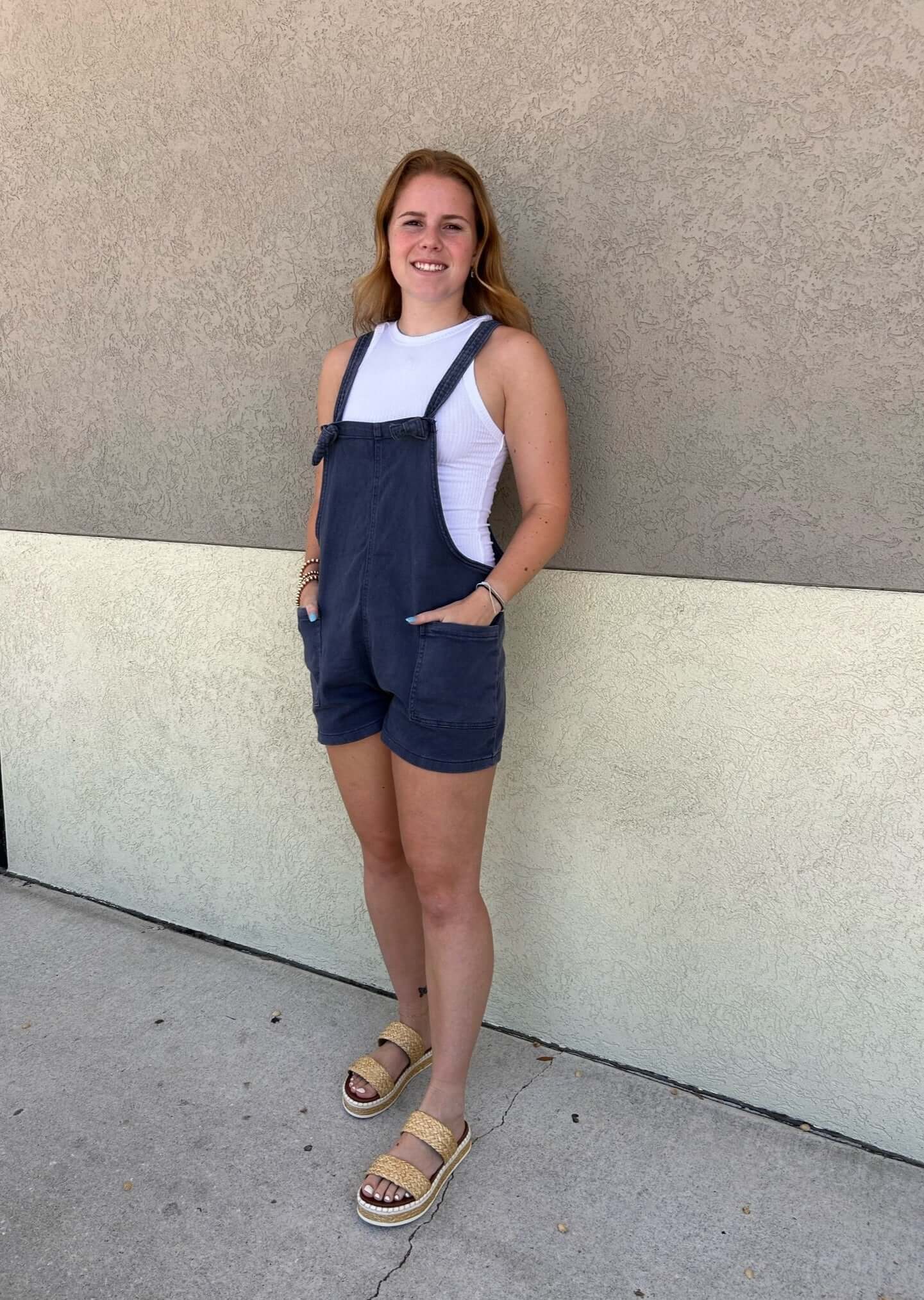 Washed Knot Overalls
