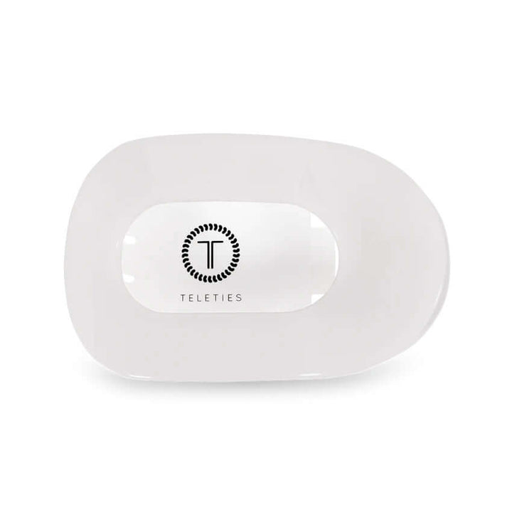 Teletie coconut white flat clip
