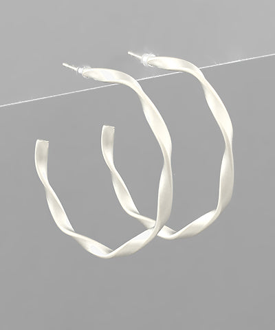 Brass Twisted Hoop