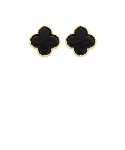 Mother Of Pearl Clover Stud Earring