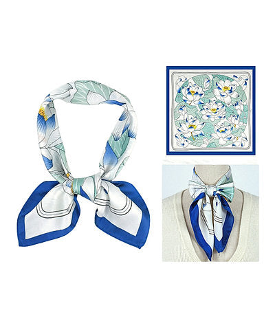 Lotus Flower Print Bandana Scarf