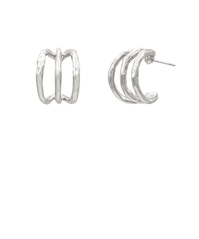 3 Layer Metal Hoop silver