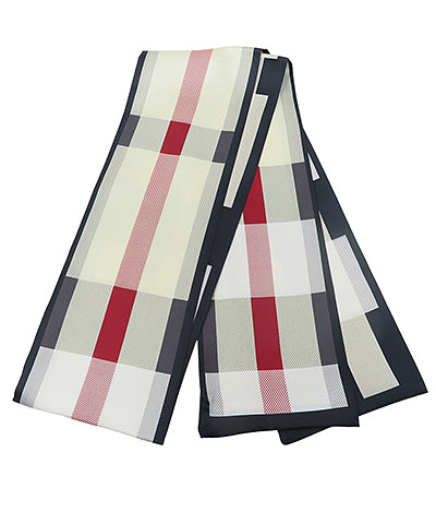 Plaid Print Narrow Scarf