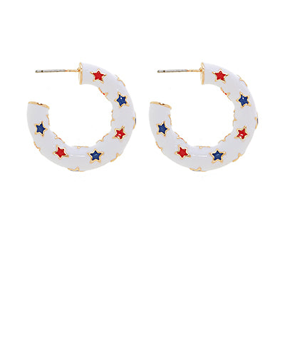 Star Hoops White