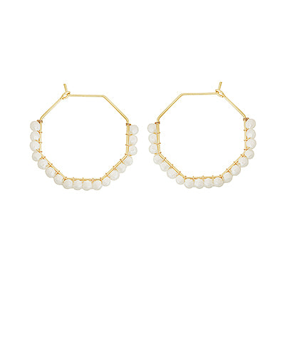 Pearl Octagon Hoops