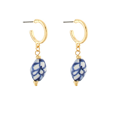Ceramic Oval Shape Earrings