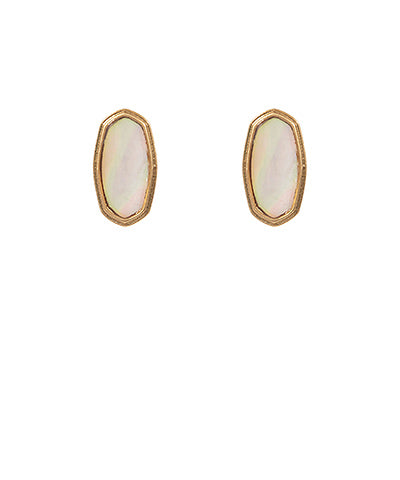 Hexagon Shaped Shell Earrings