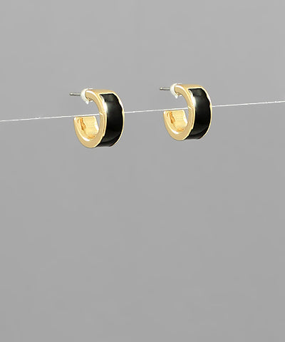 Small Epoxy Color Metal Hoops