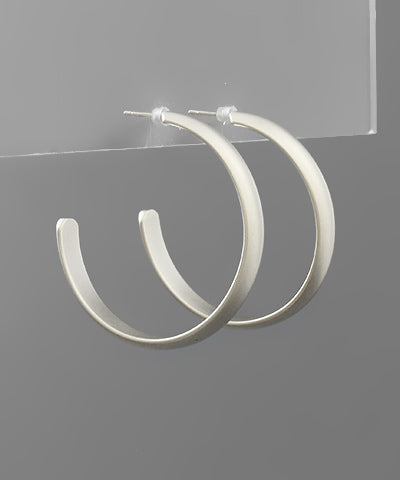 Convex Hoops silver