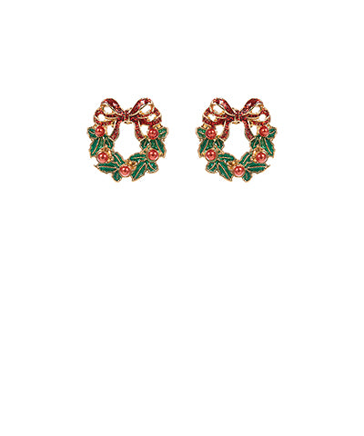 Christmas Wreath Earrings