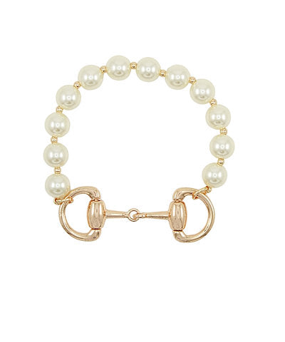 Horse bit &amp; Pearl Bracelet