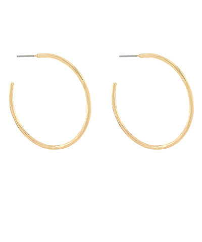 Thin Hammered Hoops