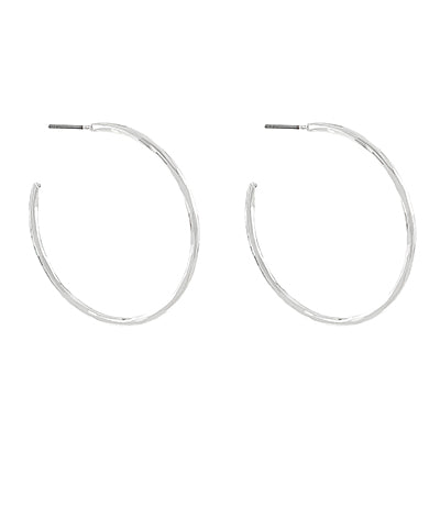 Thin Hammered Hoops