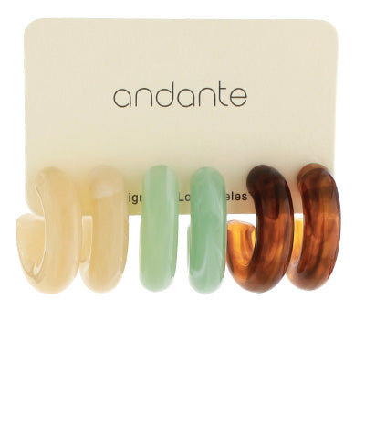 3 Color Acrylic Hoop Set