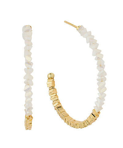 Glass and Metal Bead Hoops
