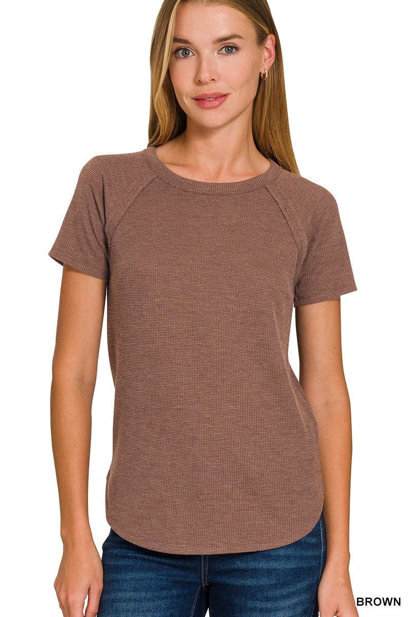 Baby Waffle Knit -Brown