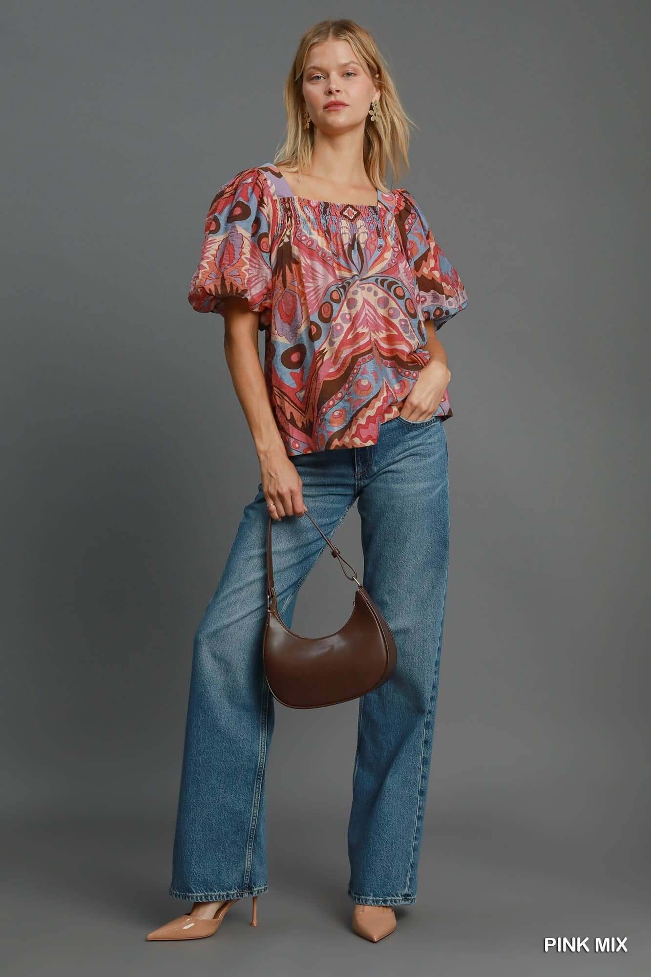 Vivid Canvas Abstract Top
