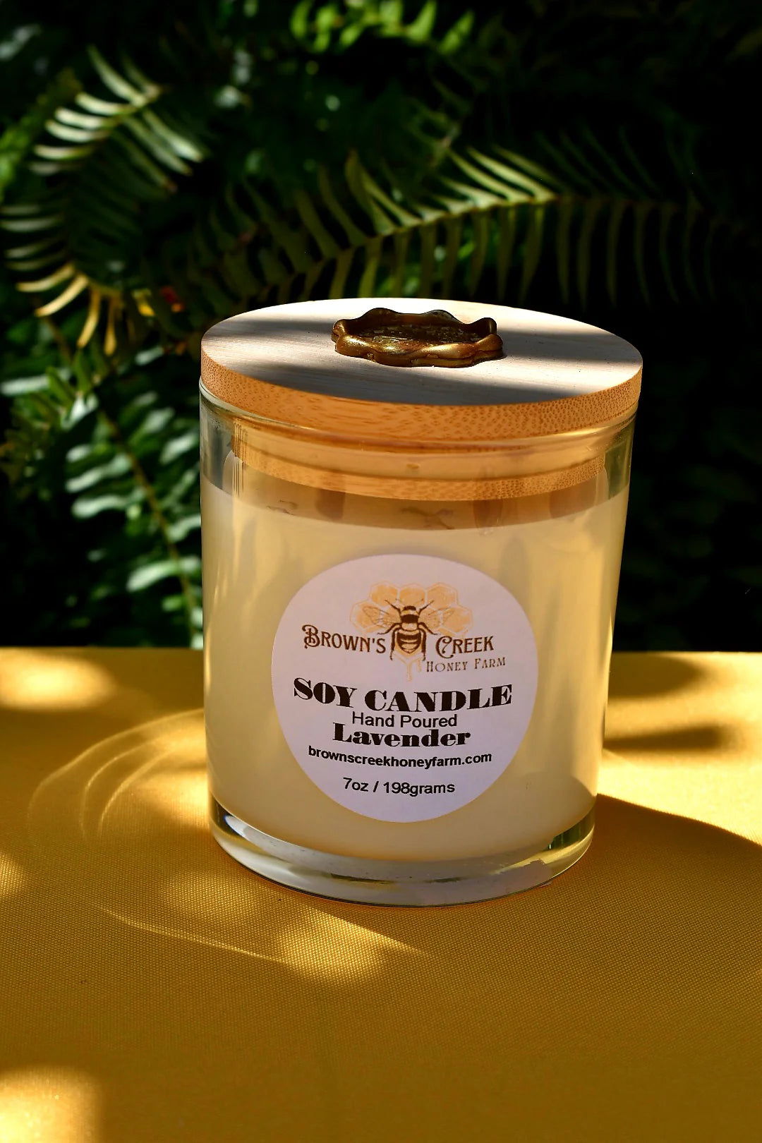 Browns Creek Honey Farm Glass Jar Candle