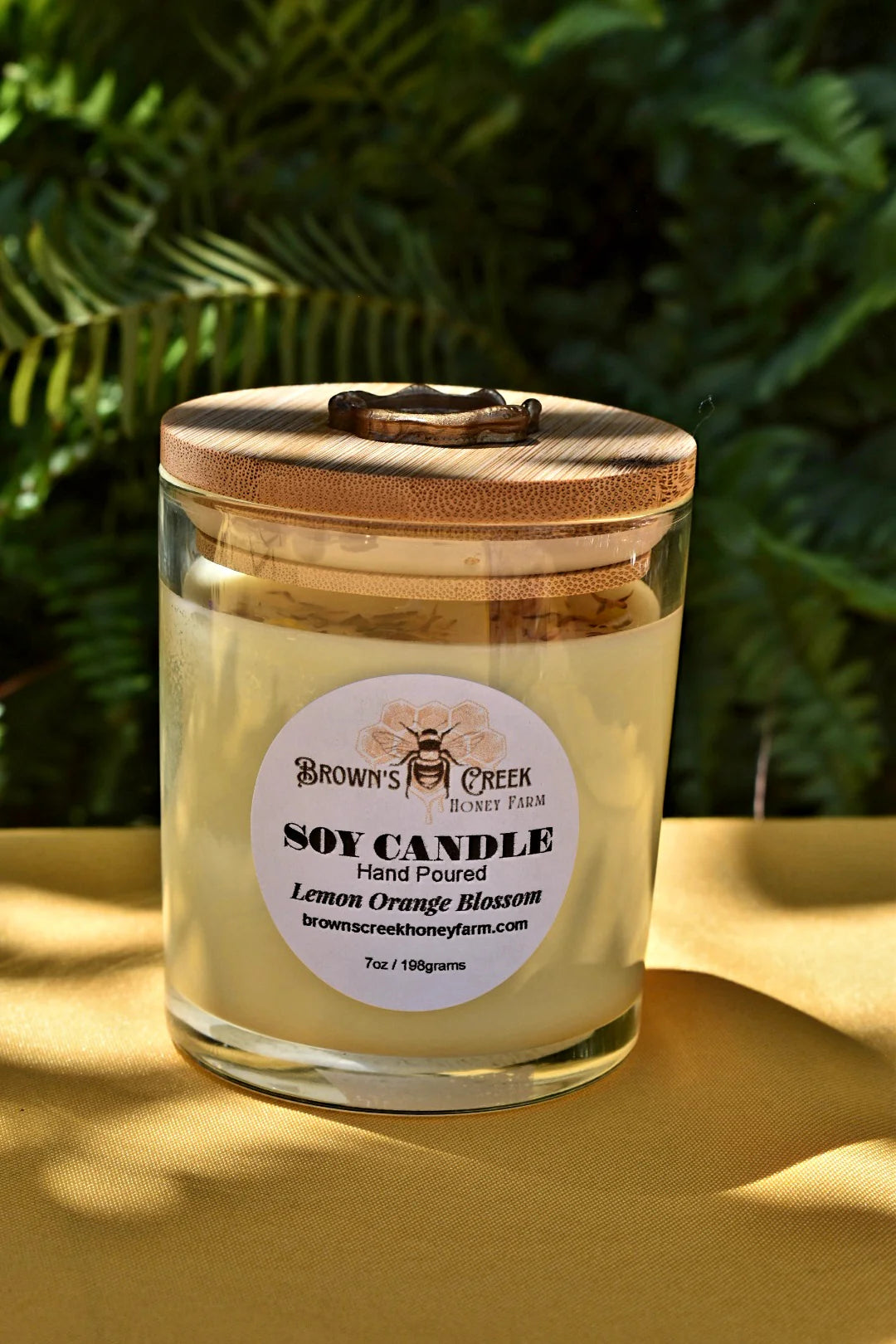 Browns Creek Honey Farm Glass Jar Candle