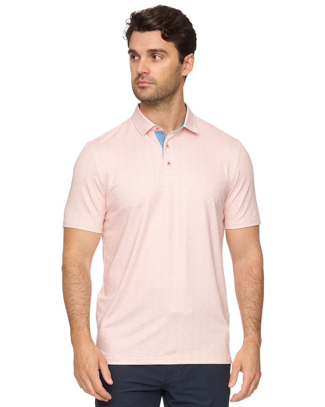 Cloverdale Leaf Print MVP Polo