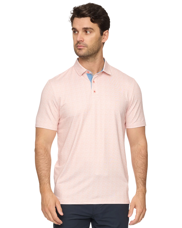 Cloverdale Leaf Print MVP Polo