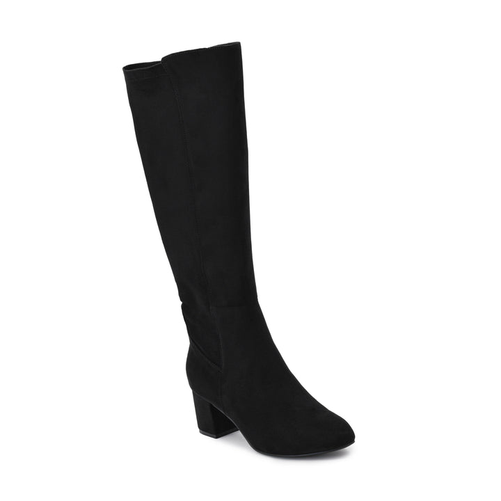 Corkys " Made You Look" Black Faux Suede Boot
