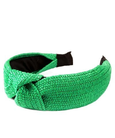 Rattan Headband Kelly Green