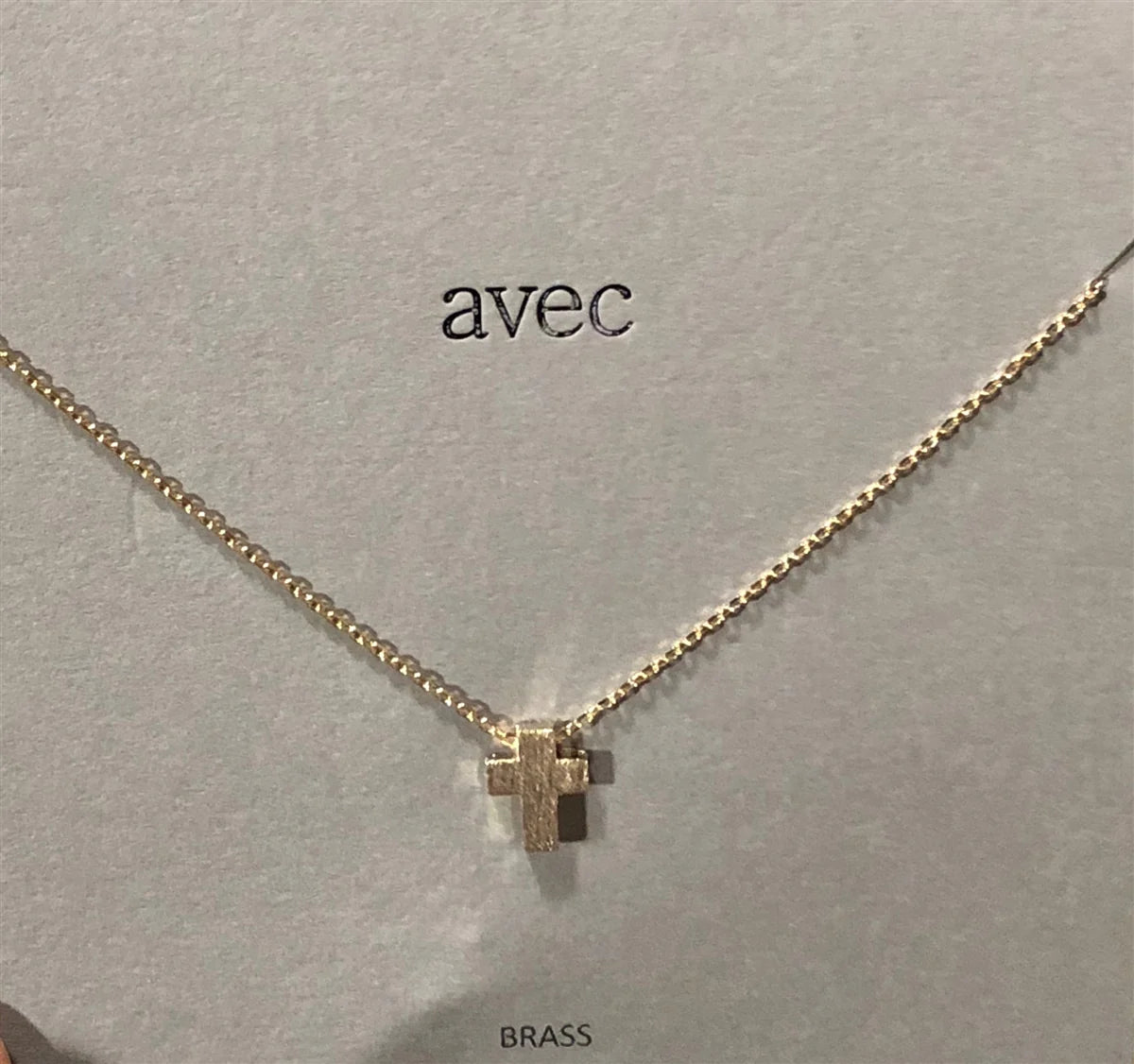 Gold Necklace with Cross