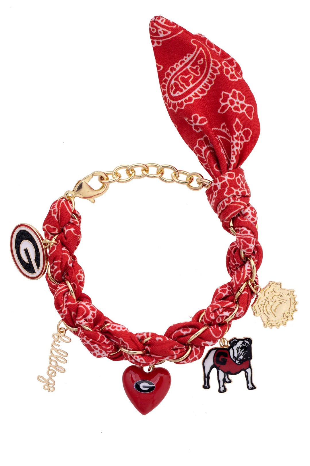 Georgia Bulldogs Bandana Charm Bracelet