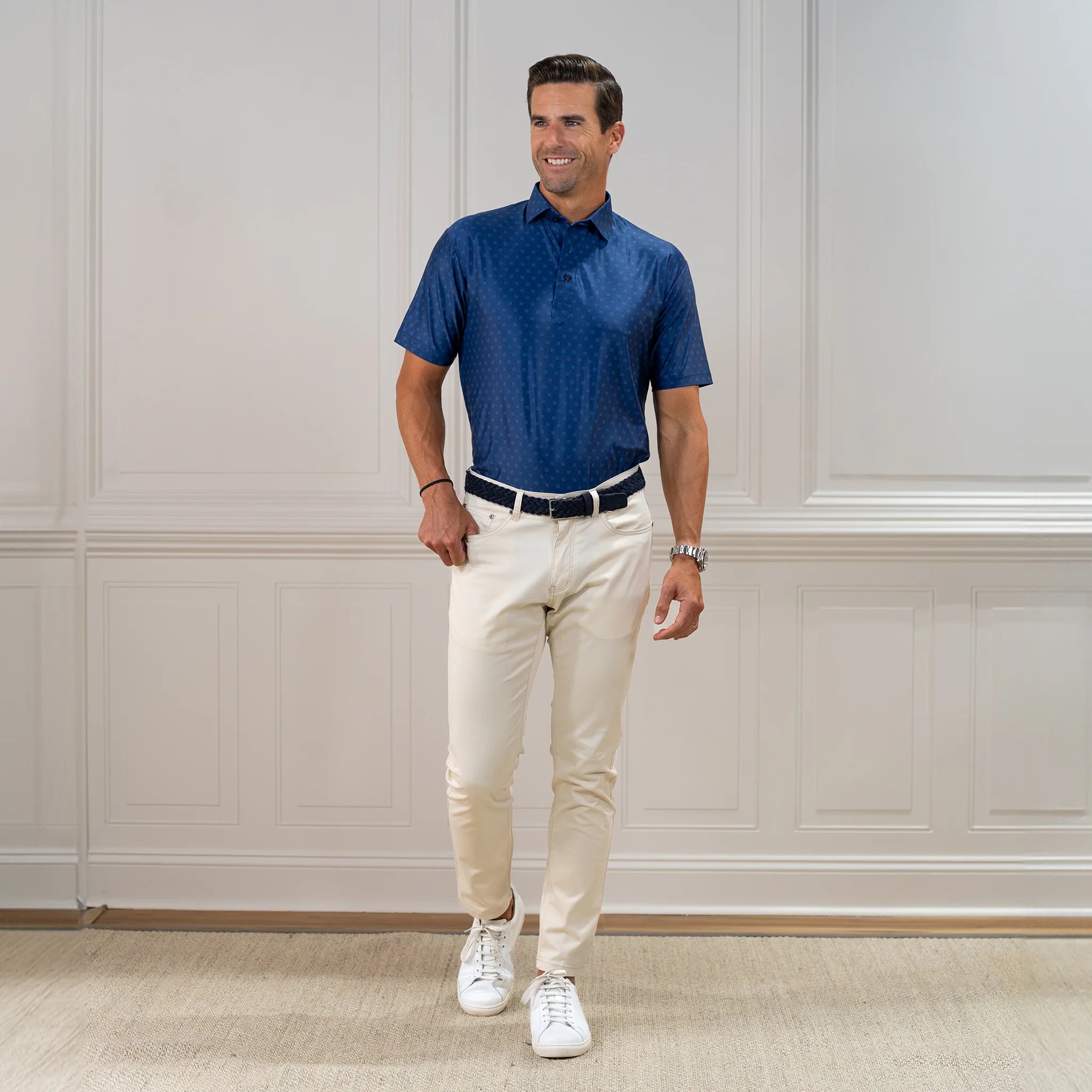 Collars & Co. Featherweight Flex Polo Oracle Navy