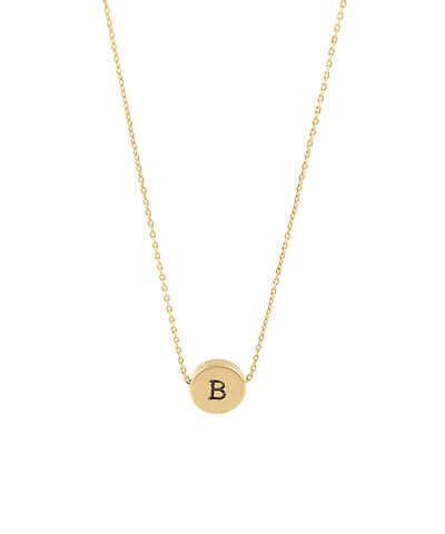 Circle Initial Necklace B