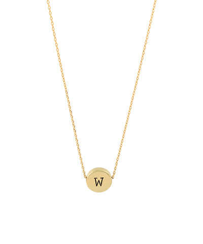 Circle Initial Necklace