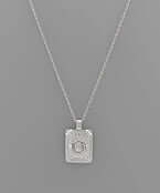 Initial Necklace Silver O