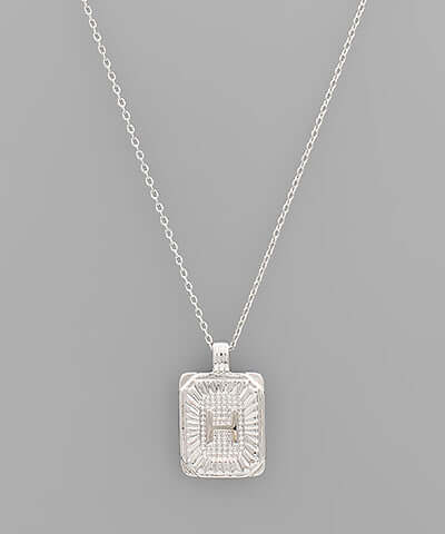 Initial Necklace Silver