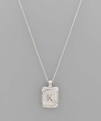 Initial Necklace Silver