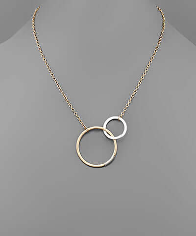 Two Tone Circle Necklace