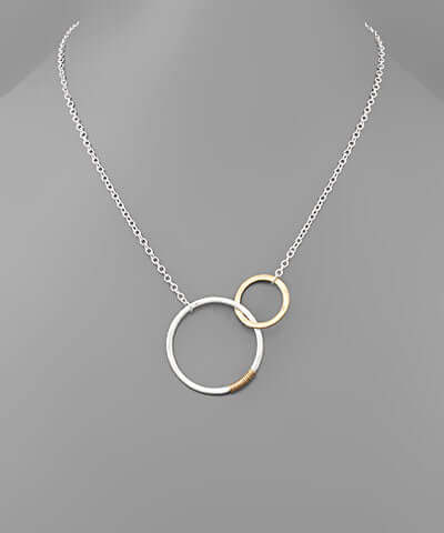 Two Tone Circle Necklace