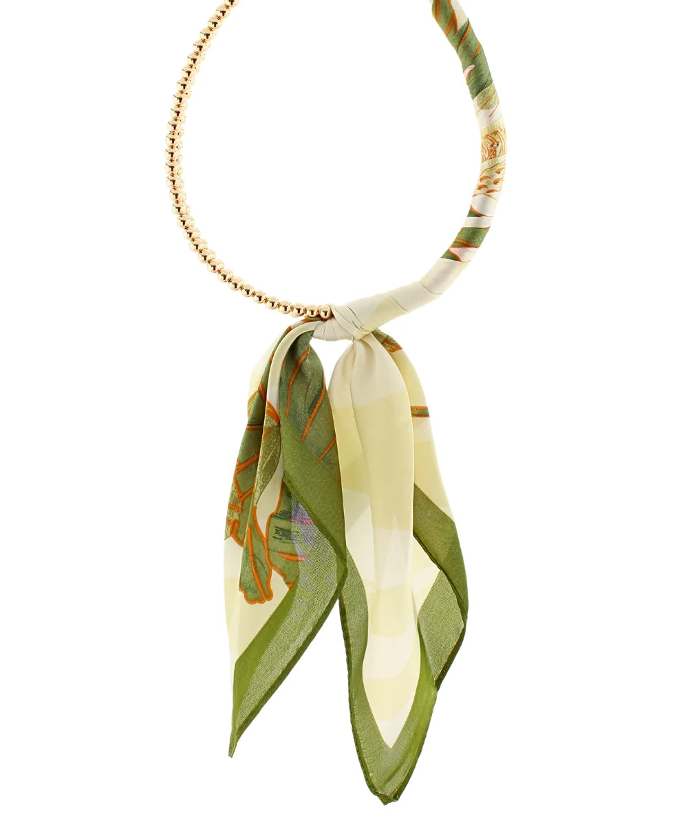 Scarf Wrapped Collar Necklace