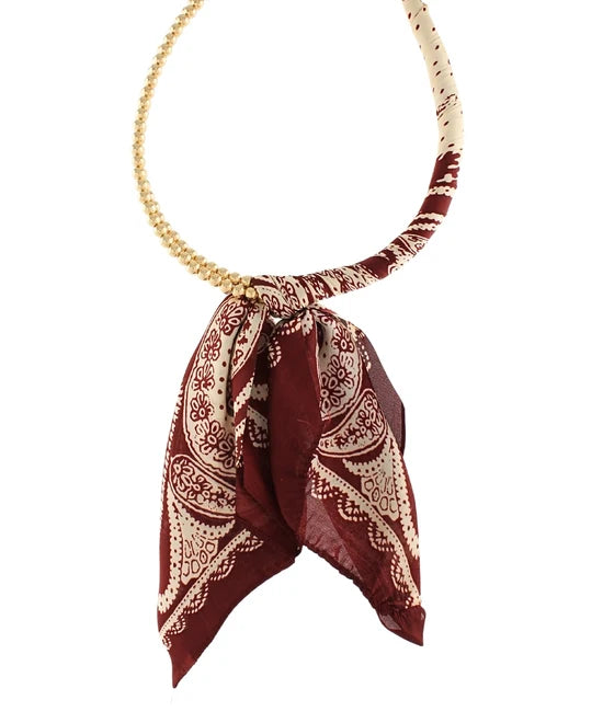 Scarf Wrapped Collar Necklace